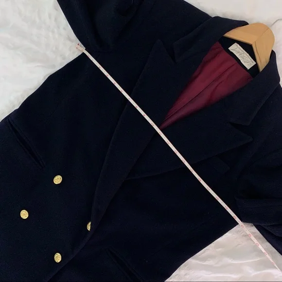 100% Cashmere Navy Blazer Jacket Vintage Stunning! - Picture 13 of 17